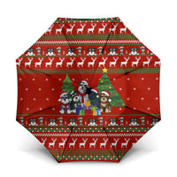 Miniature Schnauzer Family Snow Christmas Umbrella Xmas Holiday Patterns - Wonder Print Shop