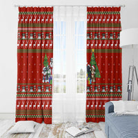 Miniature Schnauzer Family Snow Christmas Window Curtain Xmas Holiday Patterns - Wonder Print Shop