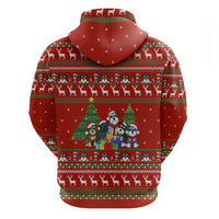 Miniature Schnauzer Family Snow Christmas Zip Hoodie Xmas Holiday Patterns - Wonder Print Shop