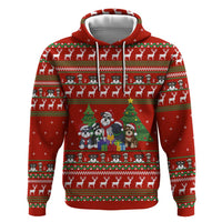 Miniature Schnauzer Family Snow Christmas Zip Hoodie Xmas Holiday Patterns - Wonder Print Shop