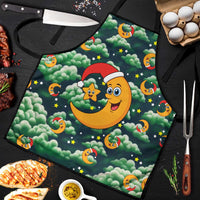 Christmas Moon and Star Apron Xmas Holiday Patterns - Wonder Print Shop