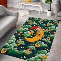 Christmas Moon and Star Area Rug Xmas Holiday Patterns - Wonder Print Shop