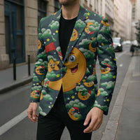 Christmas Moon and Star Blazer Xmas Holiday Patterns - Wonder Print Shop