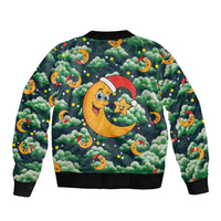 Christmas Moon and Star Bomber Jacket Xmas Holiday Patterns - Wonder Print Shop