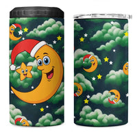 Christmas Moon and Star 4 in 1 Can Cooler Tumbler Xmas Holiday Patterns - Wonder Print Shop