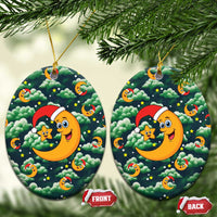 Christmas Moon and Star Ceramic Ornament Xmas Holiday Patterns - Wonder Print Shop