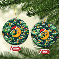 Christmas Moon and Star Ceramic Ornament Xmas Holiday Patterns - Wonder Print Shop