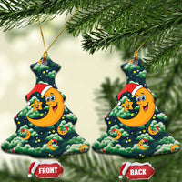 Christmas Moon and Star Ceramic Ornament Xmas Holiday Patterns - Wonder Print Shop