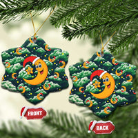 Christmas Moon and Star Ceramic Ornament Xmas Holiday Patterns - Wonder Print Shop