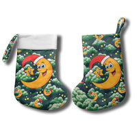 Christmas Moon and Star Christmas Stocking Xmas Holiday Patterns - Wonder Print Shop
