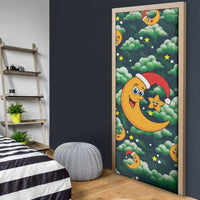 Christmas Moon and Star Door Cover Xmas Holiday Patterns - Wonder Print Shop