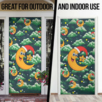 Christmas Moon and Star Door Cover Xmas Holiday Patterns - Wonder Print Shop