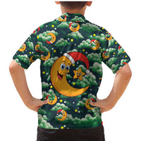 Christmas Moon and Star Family Matching Mermaid Dress and Hawaiian Shirt Xmas Holiday Patterns - Wonder Print Shop