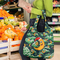 Christmas Moon and Star Grocery Bag Xmas Holiday Patterns - Wonder Print Shop