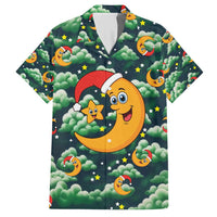 Christmas Moon and Star Hawaiian Shirt Xmas Holiday Patterns - Wonder Print Shop