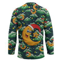 Christmas Moon and Star Hockey Jersey Xmas Holiday Patterns - Wonder Print Shop
