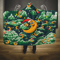 Christmas Moon and Star Hooded Blanket Xmas Holiday Patterns - Wonder Print Shop
