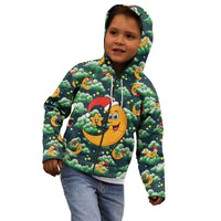 Christmas Moon and Star Kid Hoodie Xmas Holiday Patterns - Wonder Print Shop