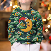 Christmas Moon and Star Kid Ugly Christmas Sweater Xmas Holiday Patterns - Wonder Print Shop