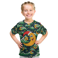 Christmas Moon and Star Kid T Shirt Xmas Holiday Patterns - Wonder Print Shop