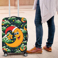 Christmas Moon and Star Luggage Cover Xmas Holiday Patterns - Wonder Print Shop