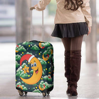 Christmas Moon and Star Luggage Cover Xmas Holiday Patterns - Wonder Print Shop