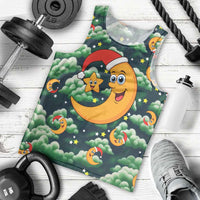 Christmas Moon and Star Men Tank Top Xmas Holiday Patterns - Wonder Print Shop