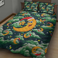 Christmas Moon and Star Quilt Bed Set Xmas Holiday Patterns - Wonder Print Shop