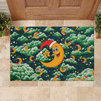 Christmas Moon and Star Rubber Doormat Xmas Holiday Patterns - Wonder Print Shop
