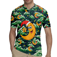 Christmas Moon and Star Rugby Jersey Xmas Holiday Patterns - Wonder Print Shop