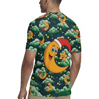 Christmas Moon and Star Rugby Jersey Xmas Holiday Patterns - Wonder Print Shop