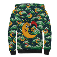 Christmas Moon and Star Sherpa Hoodie Xmas Holiday Patterns - Wonder Print Shop