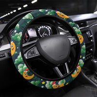 Christmas Moon and Star Steering Wheel Cover Xmas Holiday Patterns - Wonder Print Shop