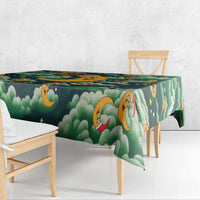 Christmas Moon and Star Tablecloth Xmas Holiday Patterns - Wonder Print Shop