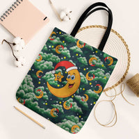 Christmas Moon and Star Tote Bag Xmas Holiday Patterns - Wonder Print Shop