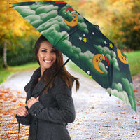 Christmas Moon and Star Umbrella Xmas Holiday Patterns - Wonder Print Shop