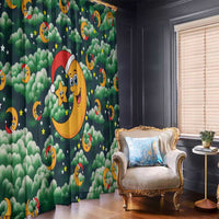 Christmas Moon and Star Window Curtain Xmas Holiday Patterns - Wonder Print Shop