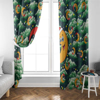 Christmas Moon and Star Window Curtain Xmas Holiday Patterns - Wonder Print Shop