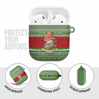 Christmas Mushroom House AirPods Case Xmas Holiday Patterns - Wonder Print Shop