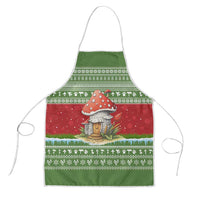 Christmas Mushroom House Apron Xmas Holiday Patterns - Wonder Print Shop