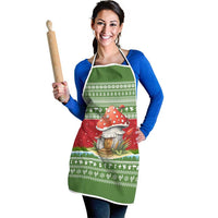 Christmas Mushroom House Apron Xmas Holiday Patterns - Wonder Print Shop