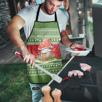 Christmas Mushroom House Apron Xmas Holiday Patterns - Wonder Print Shop