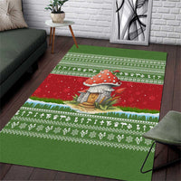 Christmas Mushroom House Area Rug Xmas Holiday Patterns - Wonder Print Shop