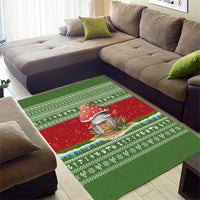 Christmas Mushroom House Area Rug Xmas Holiday Patterns - Wonder Print Shop