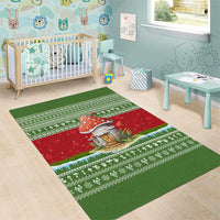Christmas Mushroom House Area Rug Xmas Holiday Patterns - Wonder Print Shop