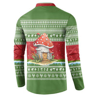Christmas Mushroom House Button Sweatshirt Xmas Holiday Patterns - Wonder Print Shop