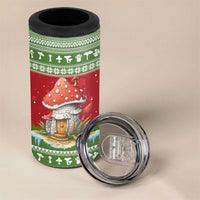 Christmas Mushroom House 4 in 1 Can Cooler Tumbler Xmas Holiday Patterns - Wonder Print Shop