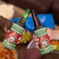 Christmas Mushroom House 4 in 1 Can Cooler Tumbler Xmas Holiday Patterns - Wonder Print Shop