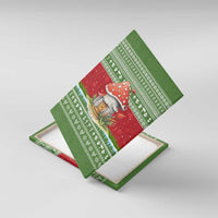 Christmas Mushroom House Canvas Wall Art Xmas Holiday Patterns - Wonder Print Shop