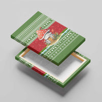 Christmas Mushroom House Canvas Wall Art Xmas Holiday Patterns - Wonder Print Shop